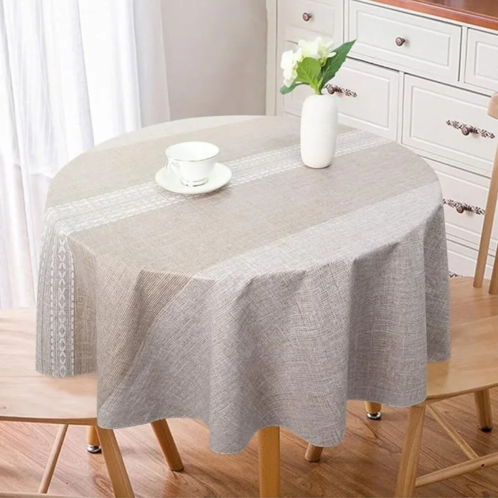 4/$12~Round Vinyl Tablecloth NWOT - Picture 2 of 11